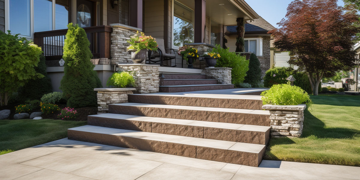 Step Up Your Exterior: Creative Concrete Step Designs for Outside